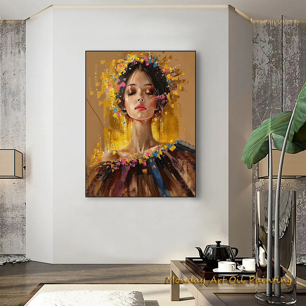 Ручная роспись Портрет женщины картина маслом на холсте оригинальная