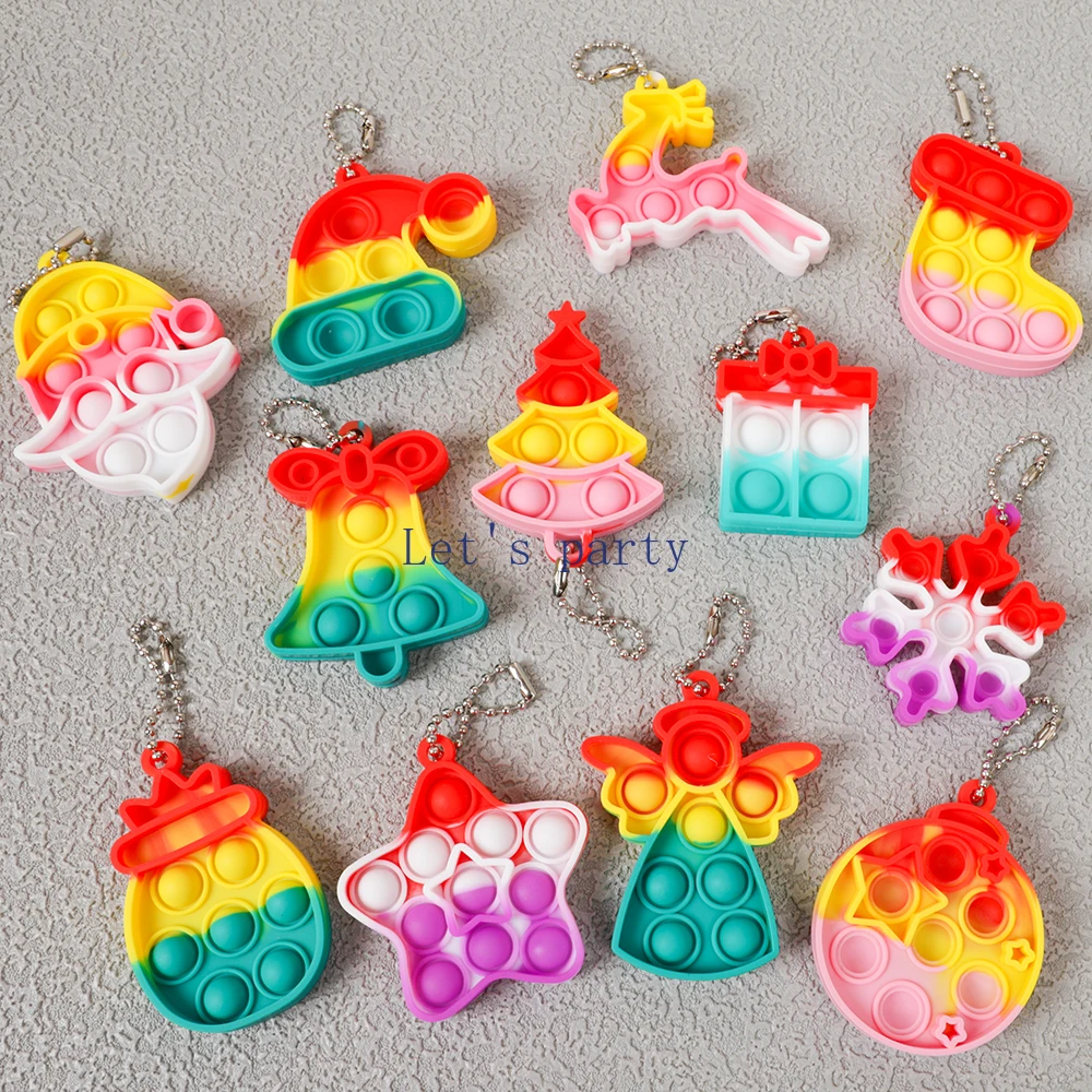 

Рождественские брелоки-пузыри 12 шт.