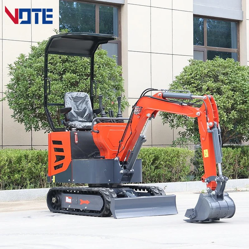 Crawler mini excavator small orchard agricultural with breaker backhoe 1ton home track mini excavation construction hydraulic