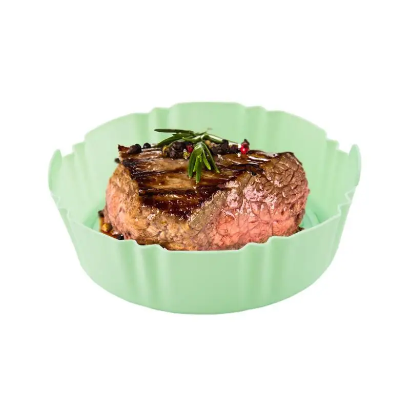 

1pcs Air Fryer Basket Liners Silicone Reusable Silicone Air Fryer Liner Basket Non-Stick Bowl Air fryer Pan Liner Accessories