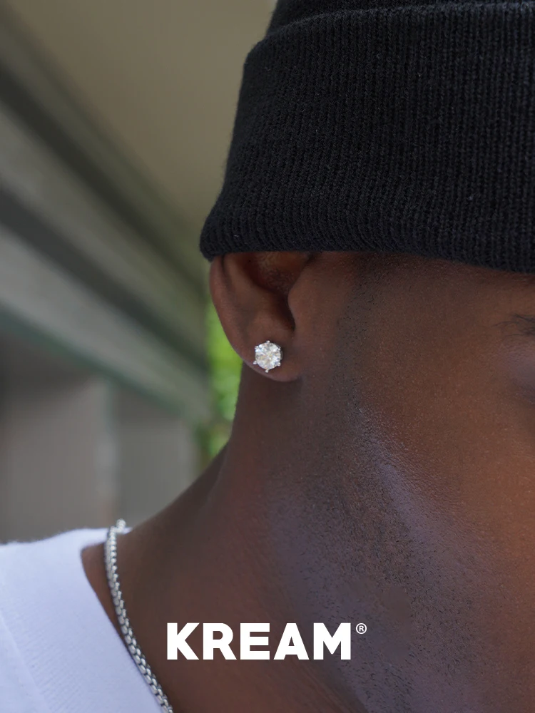 Серьги Kream из стерлингового серебра 925 пробы в стиле хип-хоп новые серьги с