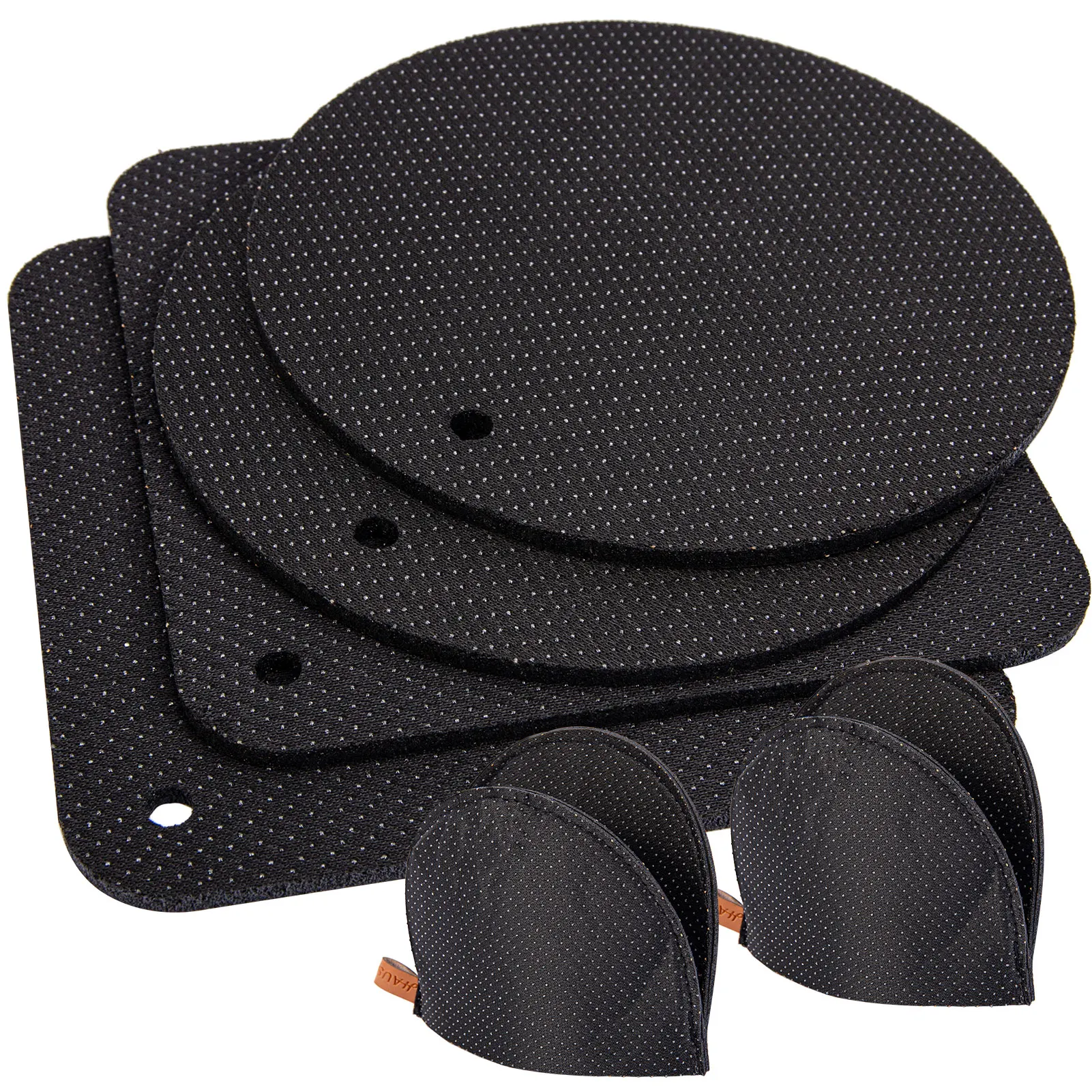 

6pcs Table Mat Felt Coaster Set Antiskid Heat Insulation Coffee Tables Mat Placemat Silicone Clip Set Kitchen Accessories