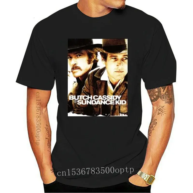 

Butch-Camiseta de moda para hombre y mujer, camisa informal con estampado de the Sundance Kid, Redfordt, de moda, informal y fre