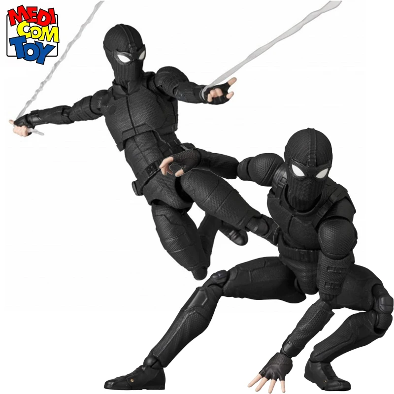 В наличии MEDICOM Original Mafex 125 человек-паук: далеко от дома черный незаметный костюм