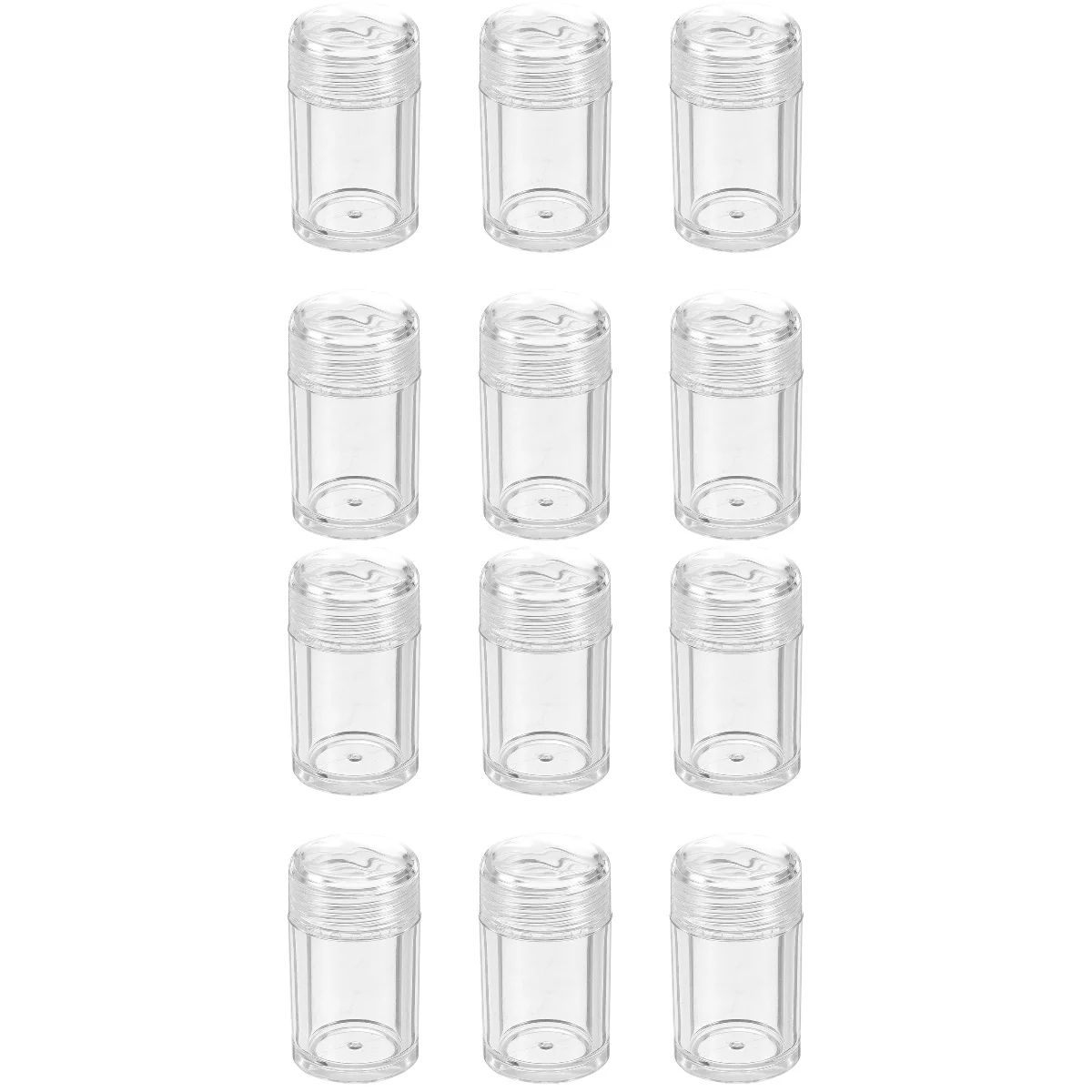 12 Pcs Powder Bottle Eye Shadow Box Refillable Mini Containers Loose Small Clear Travel