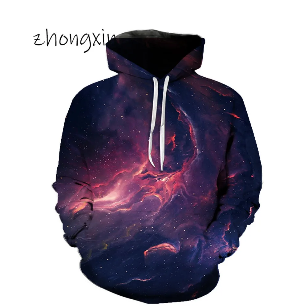 2021 Space Galaxy Sweatshirts for Men/women Hoody 3d Clothing Brand Hood Print Cashmere Nebula Jacket
