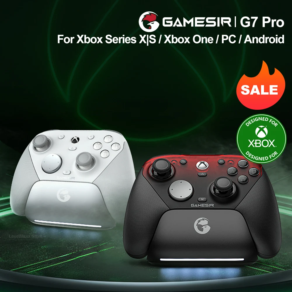 Фото Игровой контроллер GameSir G7 Pro Xbox Проводной беспроводной геймпад с зарядной док-станцией для Xbox Series X S Xbox One PC Steam Android №1