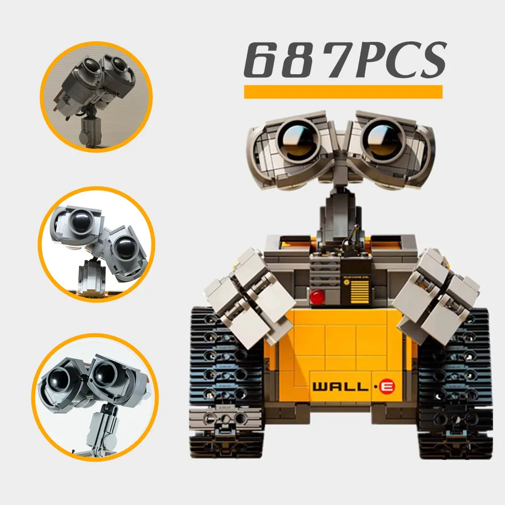 

New 16003 WALL E Cute Robot Disney Pixar Figures Technical Building Block Brick Toy Gift Kid Birthday 21303