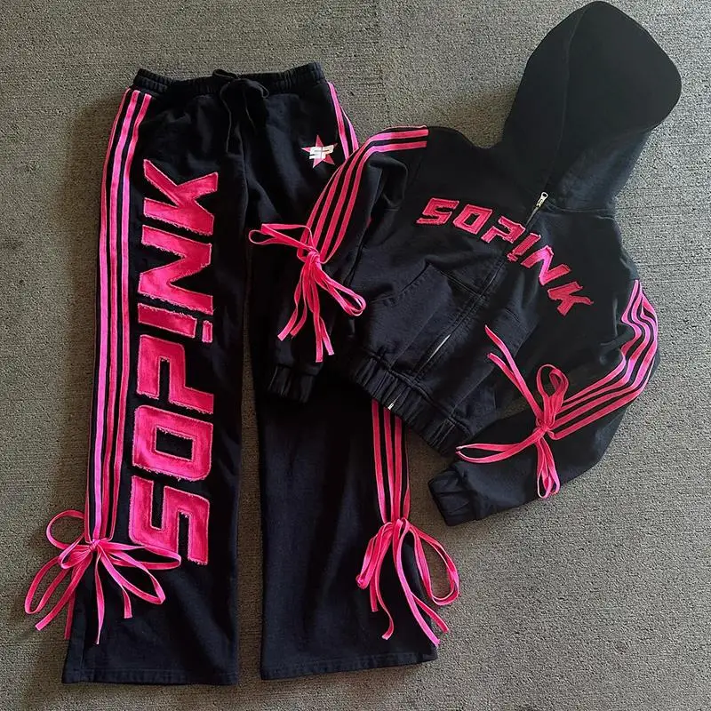 Y2k женский Harajuku эстетический галстук-бабочка с надписью на бретелях графический