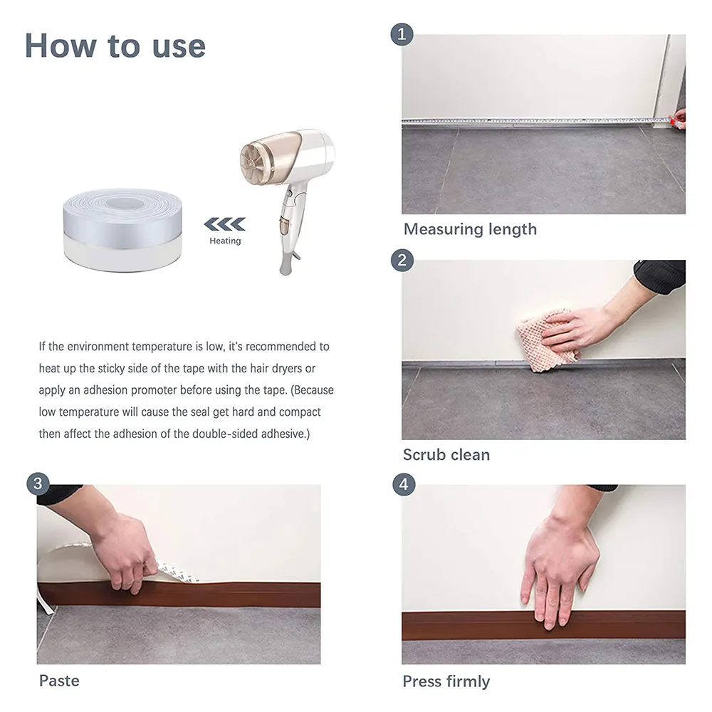 Самоклеящаяся Всепогодная Лента Для Уплотнения Дверей И Окон 25 Мм X 5 М Нижнее