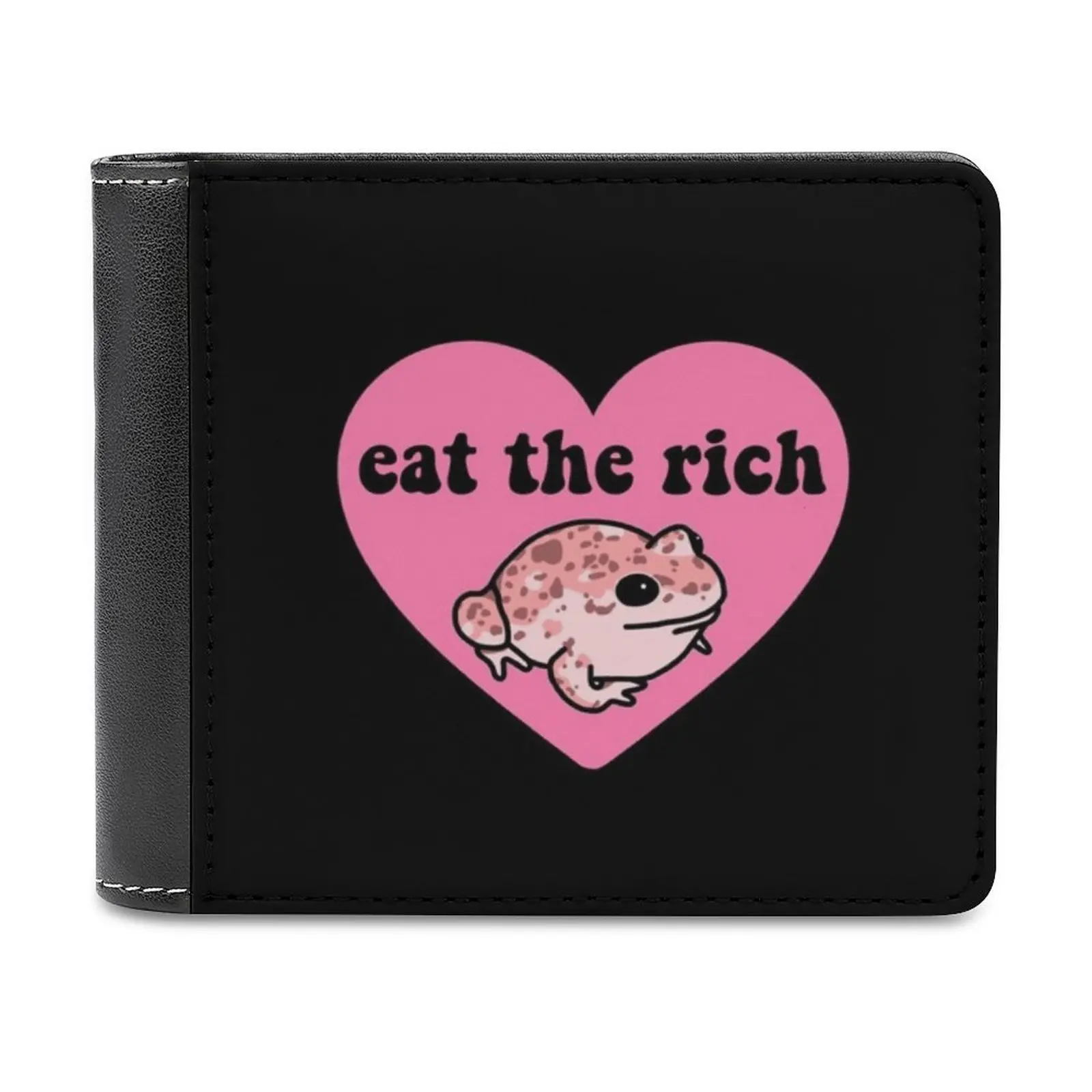 

Кожаный кошелек Eat The Rich Frog, мужской кошелек, кошелек, зажим для денег, съедобный богатый капиталист, Коммунистический коммунизм, социализм, С...