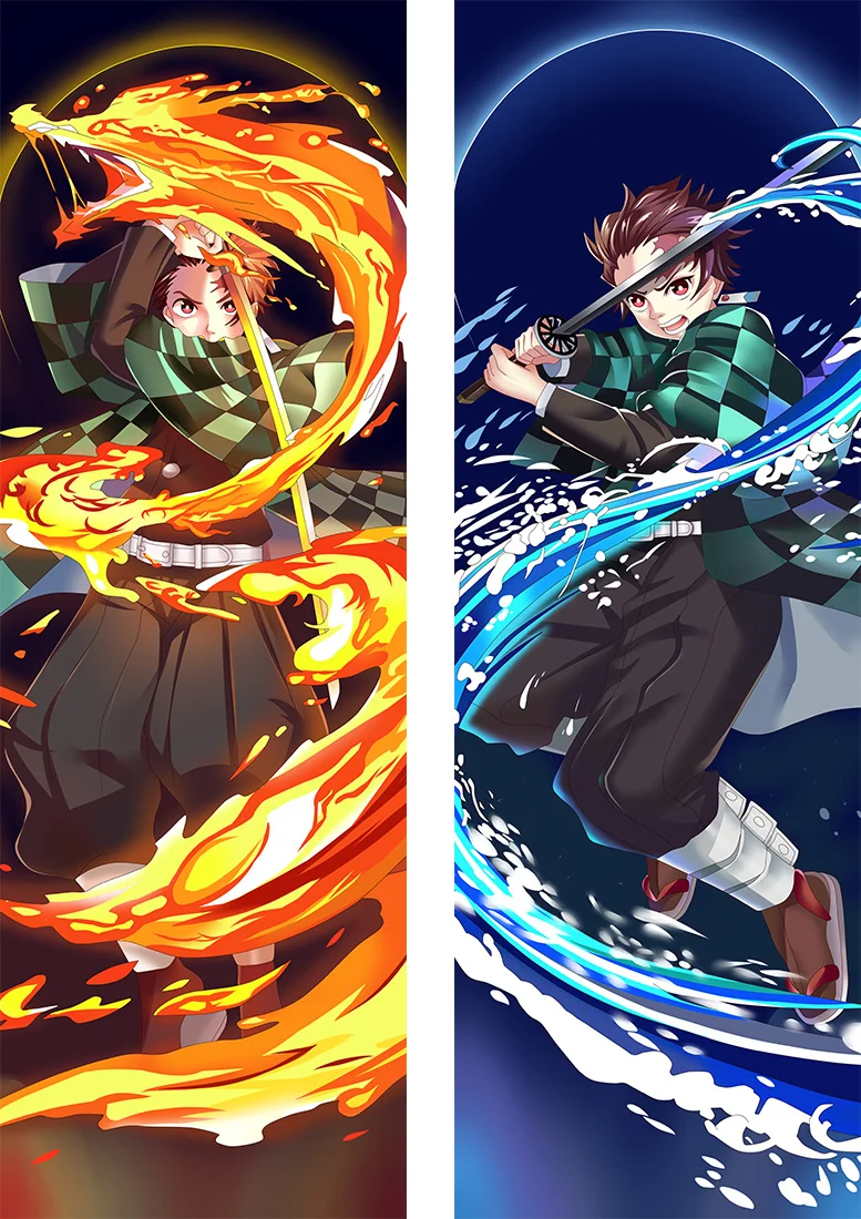 

Рассекающий демонов: kimetsu não yaiba fronha dakimakura kamado tanjirou dupla face impresso fronha travesseiro decorar