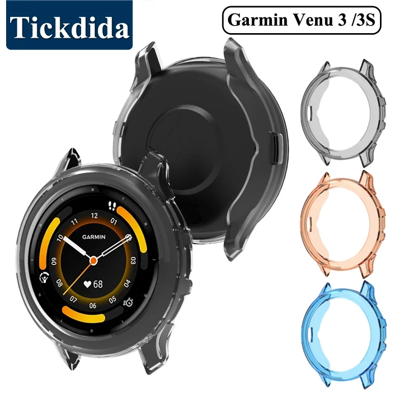 

Protection Case for Garmin Venu 3 3S Smart Watch Protector Frame Soft Crystal Clear TPU Case for Garmin Venu 3S Cover