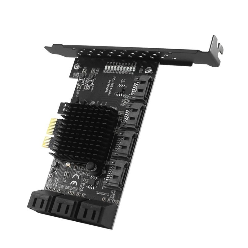 

Pci Express множитель PCIE 1X до 10 портов SATA Расширительная карта PCI Express X16 расширитель SATA 3,0 6 Гбит/с Поддержка порта HDD SSD