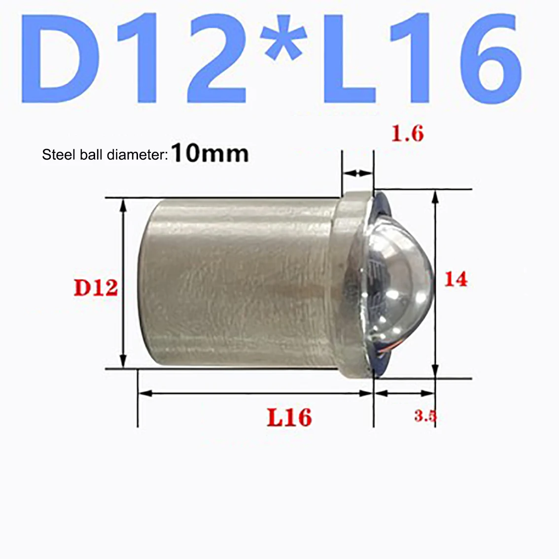 

1-100 шт. D3 D4 D5 D6 D8 D10 D12 позиционирующие шариковые винты из нержавеющей стали 304, прессованный тип, пружинный плунжер с шаровой головкой