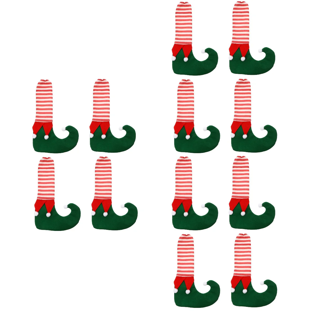 

Chair Leg Christmas Cover Elf Furniture Caps Socks Feet Shoes Booties Table Covers Holiday Sleeves Desk Set Decoration Slipper