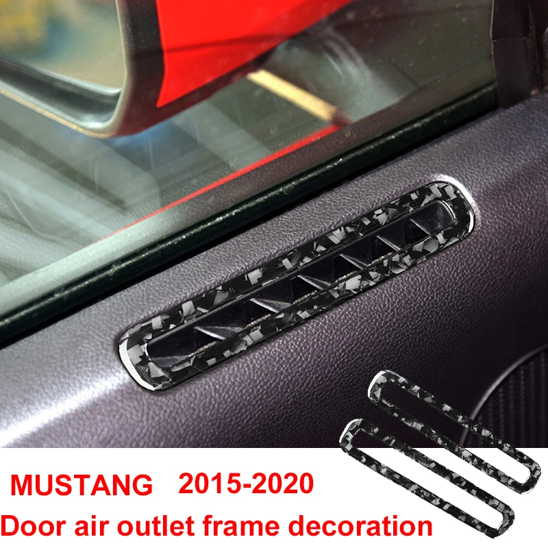 

Для Ford Mustang 2015-2020, декоративные полосы из углеродного волокна для двери и выпускного отверстия, автомобильные наклейки, кованый узор, аксесс...
