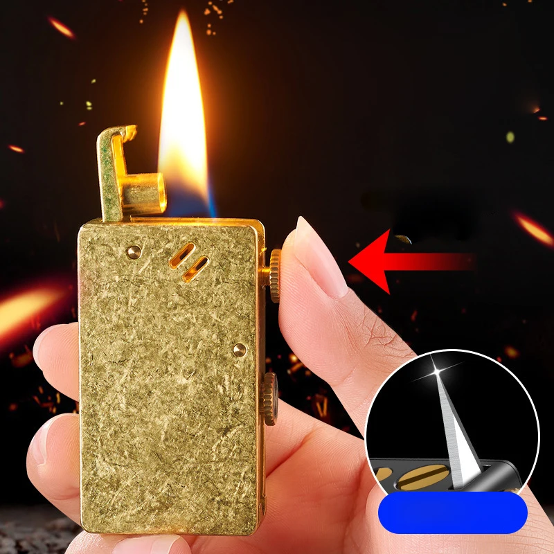 

2023 NEW Personalized Retro Windproof Kerosene Lighters Gift Gadgets For Men Metal Grinding Wheel Lighter Cigarette Lighter