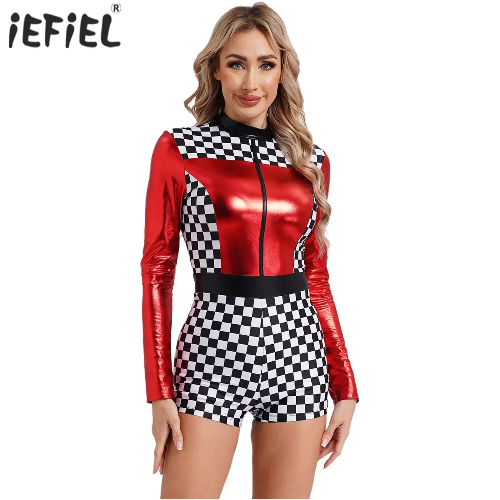 Женский костюм гоночного автомобиля для вождения комбинезон боди с длинным