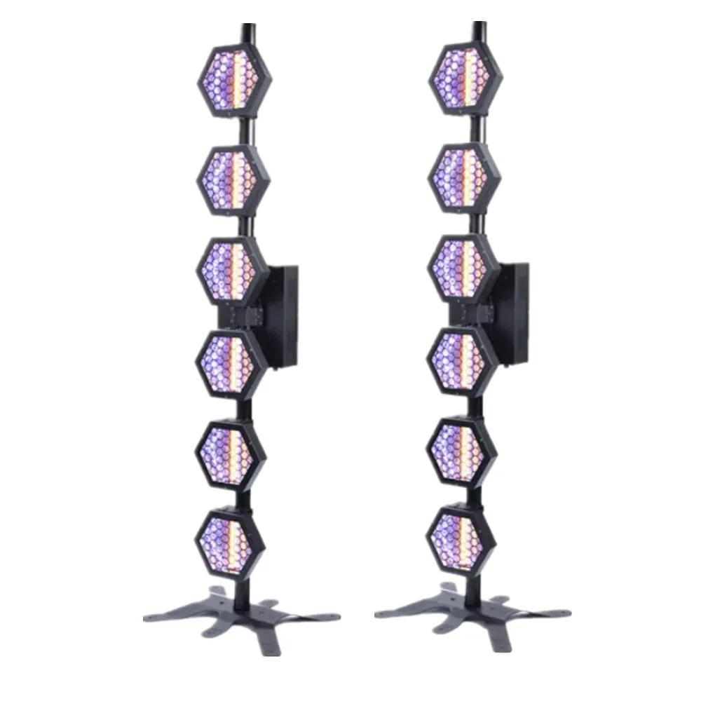 2 шт. RGB dmx ретро фонари 6x50 Вт диджей лампа подставка блиндер початок бар