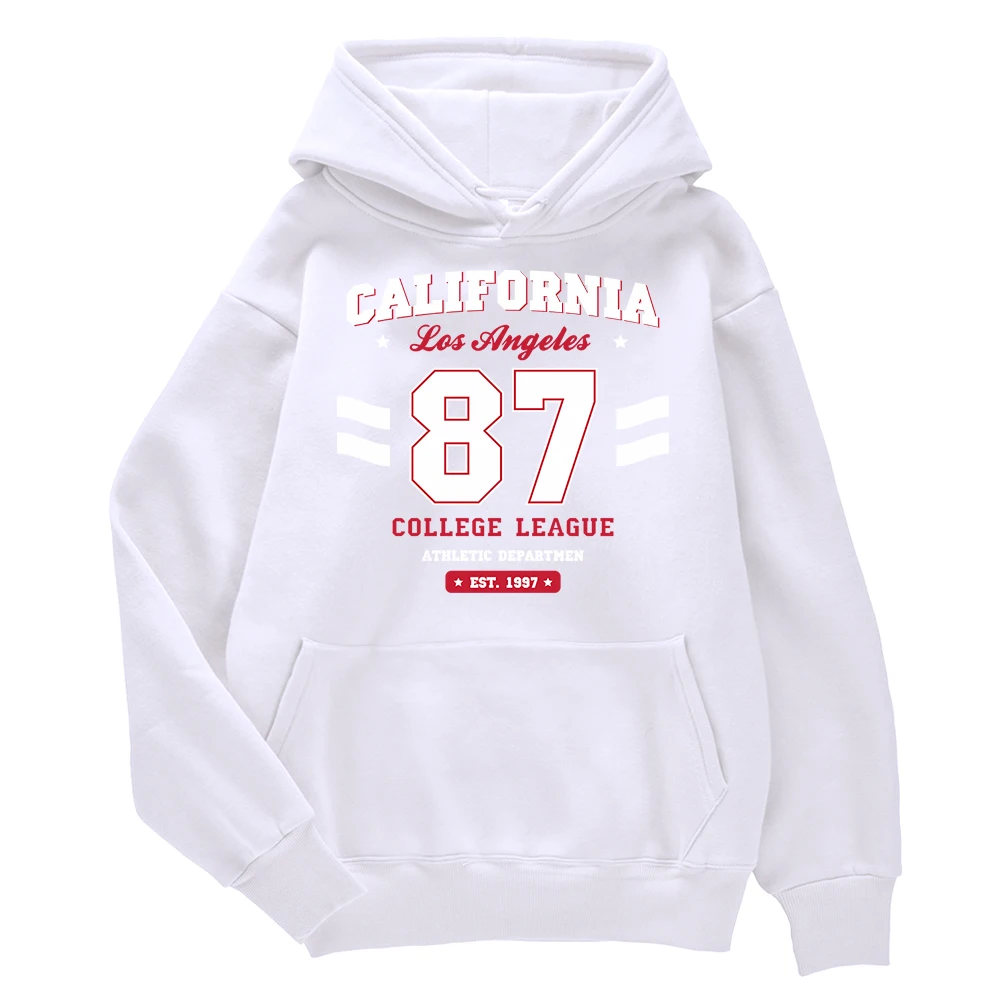 

Los Angeles, California Est.1997 Street Letter Print Sweatshirt Men'S Classic Tight Hoodie Retro Couple Top Fit Sport Clothes