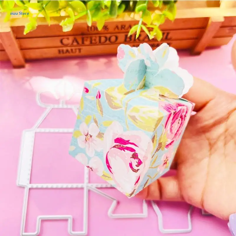 3D цветочные лепестки Конфеты Подарочная коробка сшитые металлические штампы