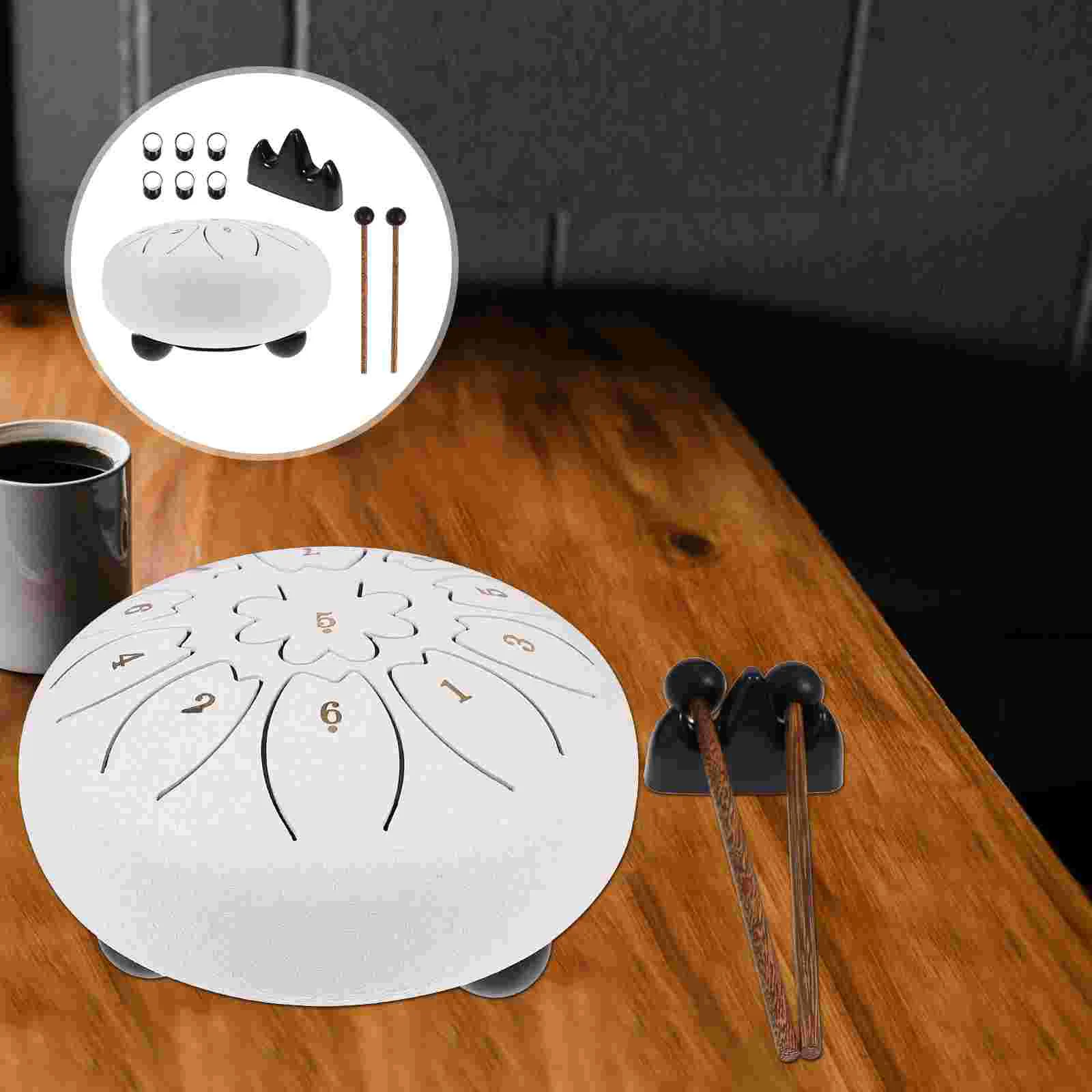 

1 Set 6 Inch Steel Tongue Drum Chic Musical Instrument Useful Hand Drum Kit