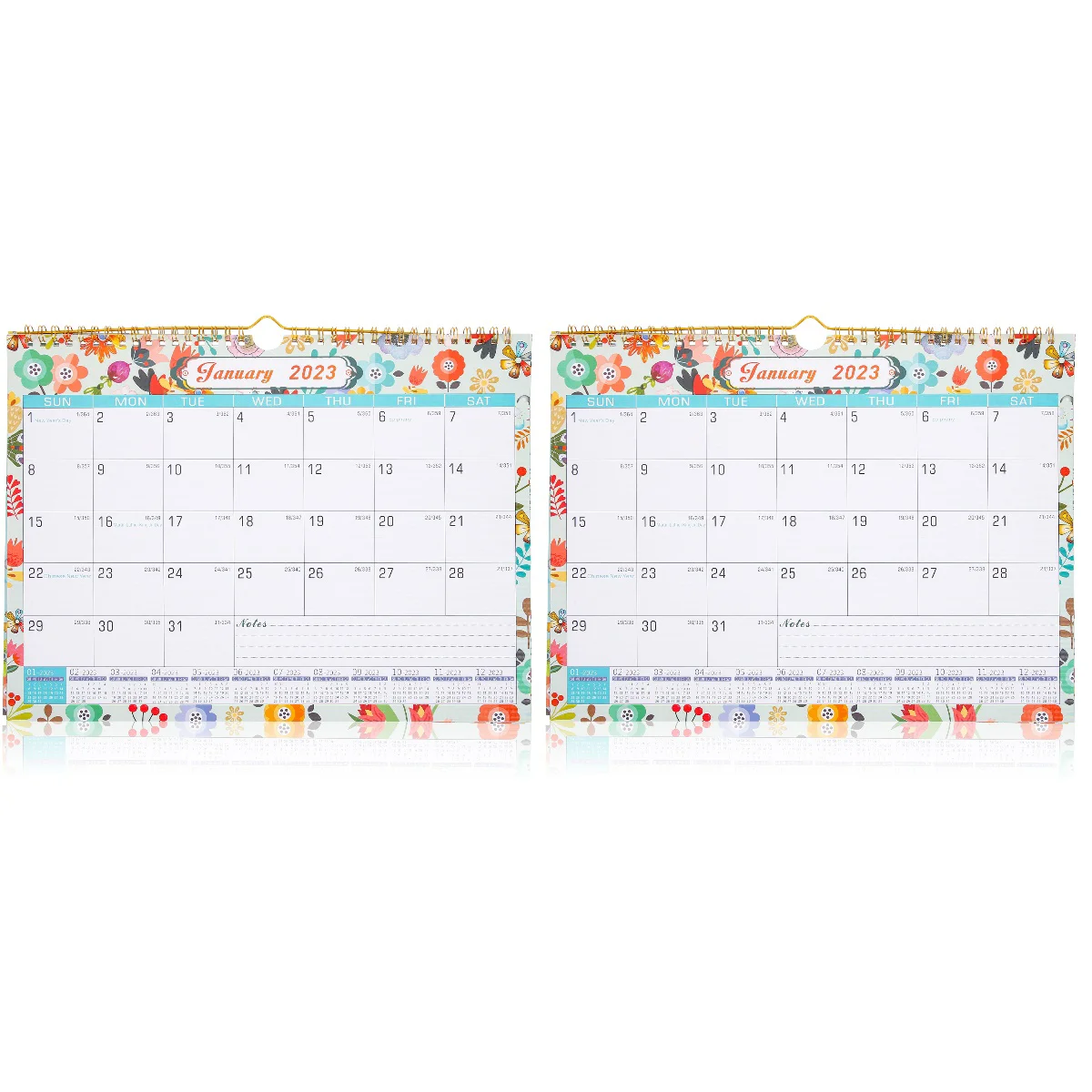 2x декоративный портативный компактный календарь 2023 календарь бытовой календарь с английской печатью календарь