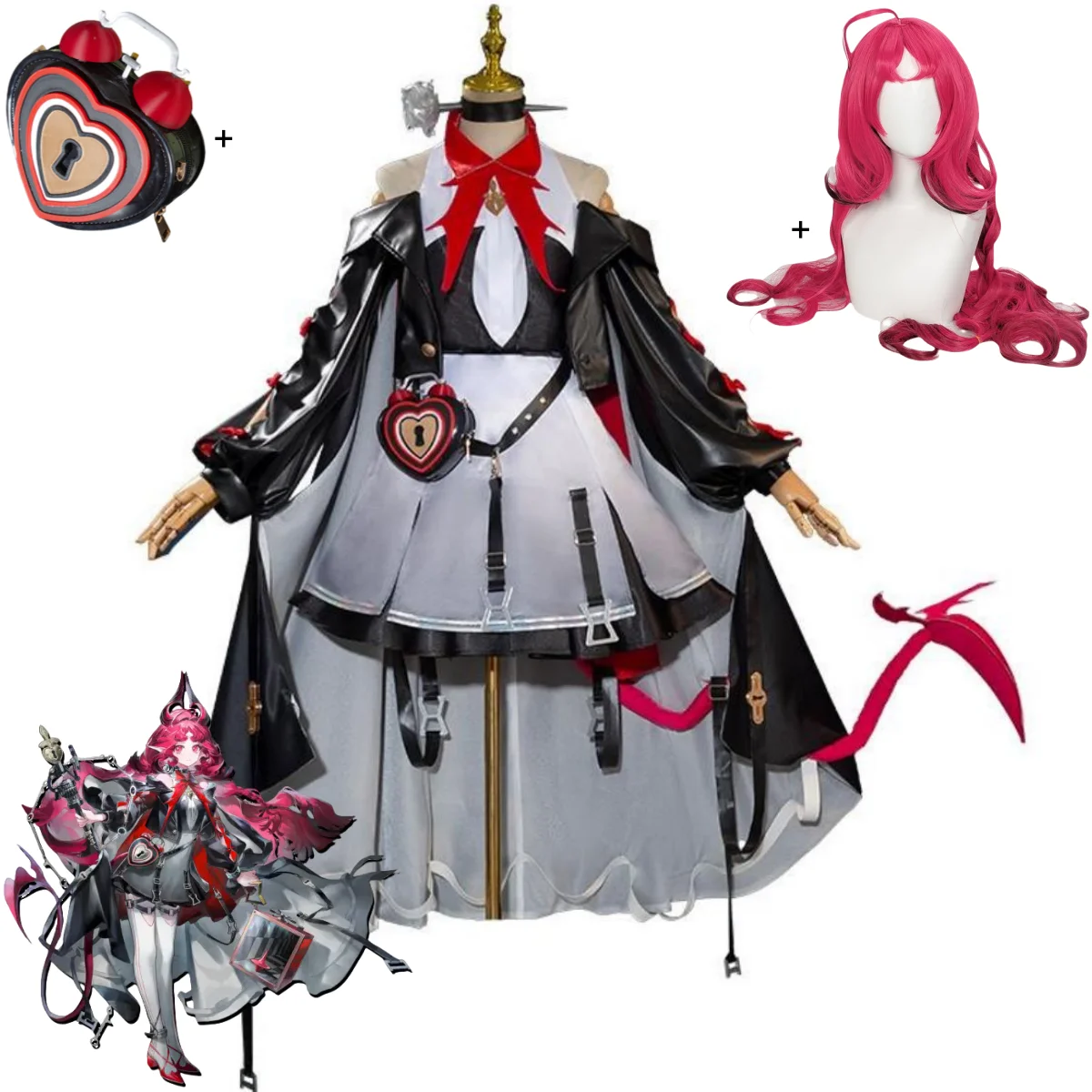 Игра Arknights Nymph Косплей Костюм Sarkaz Kazdel Оператор Кастер Черный Плащ Платье Униформа