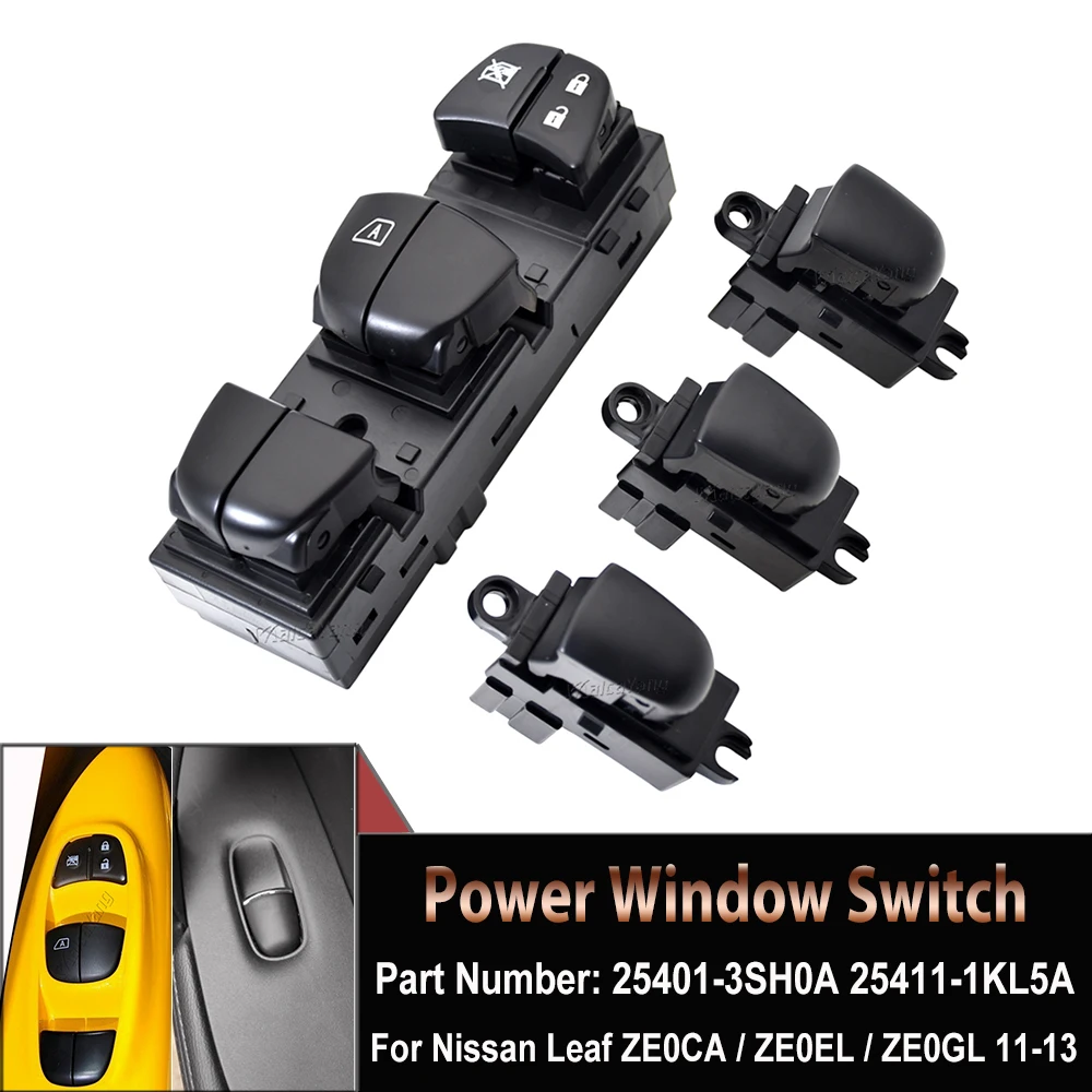 

Power Window Switch Control Button For Nissan Sentra Leaf JUKE Rogue X-Trail Qashqai Sylphy 25401-3SH0A 25401-3TA5A 25411-1KL5A