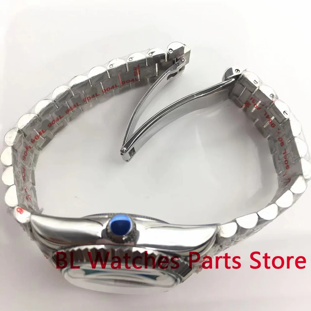 Мужские часы BLIGER серебристого цвета с черным циферблатом 40 мм NH34A(GMT) DG3804(GMT)