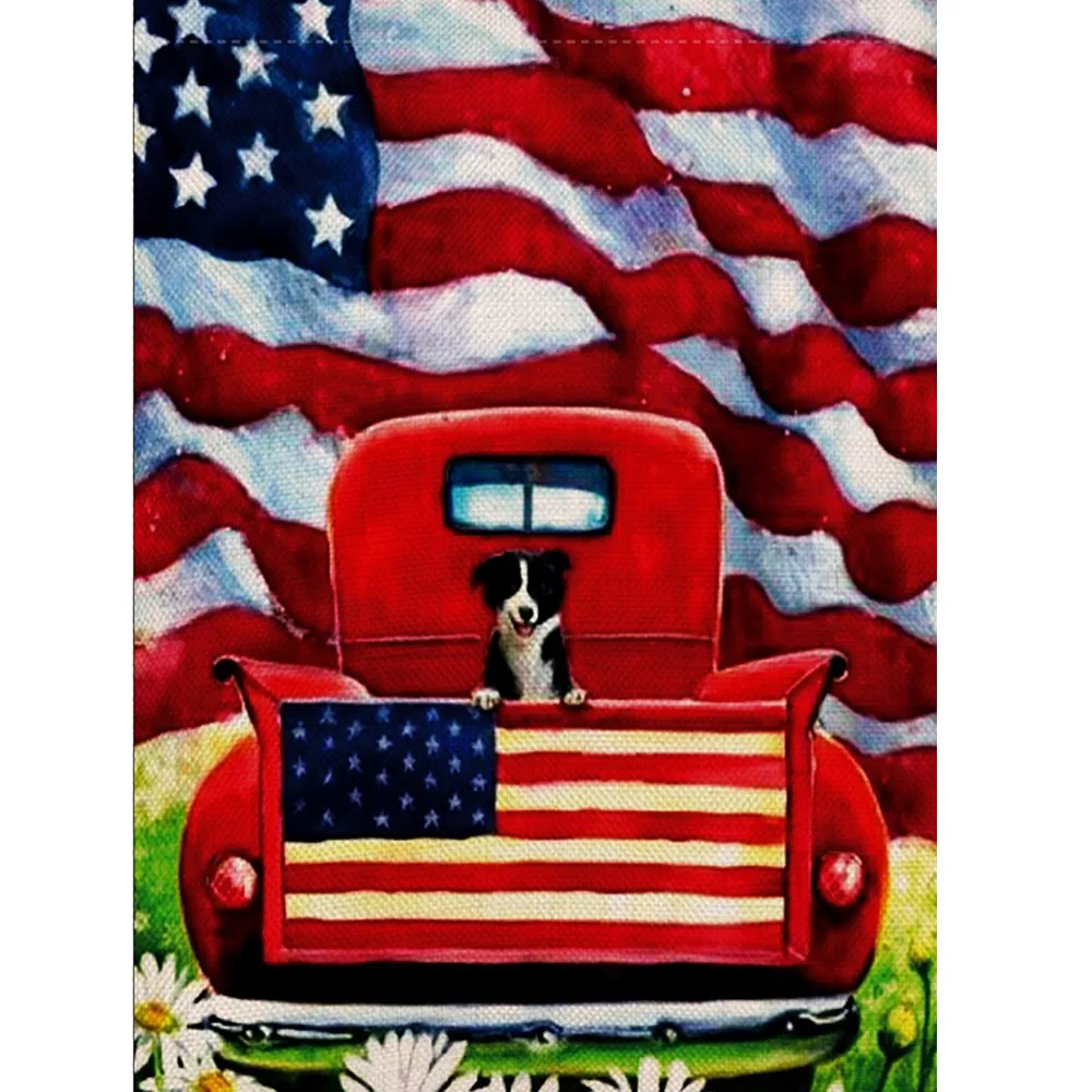 

Truck Flower Puppy 12.5 Garden X Yard Decorations Garden Flag 18inch Home Decor