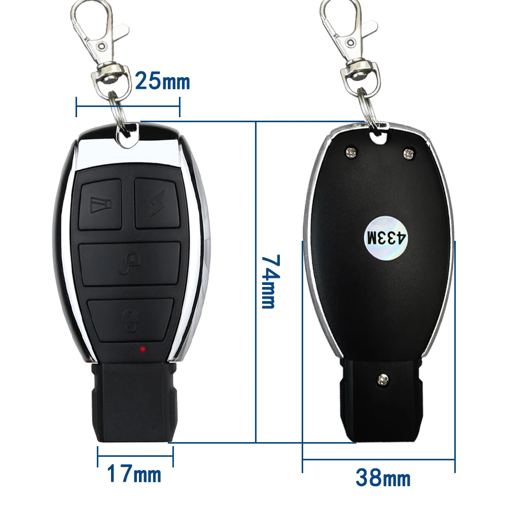 433 МГц 4-клавишный клон фиксированный обучающий код клонирование радиочастотный