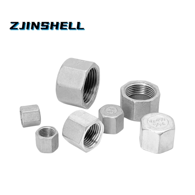 

Нержавеющая сталь 304, внутренняя шелковая шестиугольная крышка, фитинги для заглушек труб 1/8 дюйма, 1/4 дюйма, 1/2 дюйма, 3/4 дюйма, внутренняя резьба, гайка, соединительный адаптер для шляпы