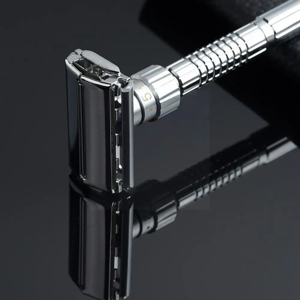 

Wet Shaving Safety Blade Shaver Men's Manual Gear Blades Mens Care 5 Adjustable Shaving Edge Double Beard Nine With H T2k3