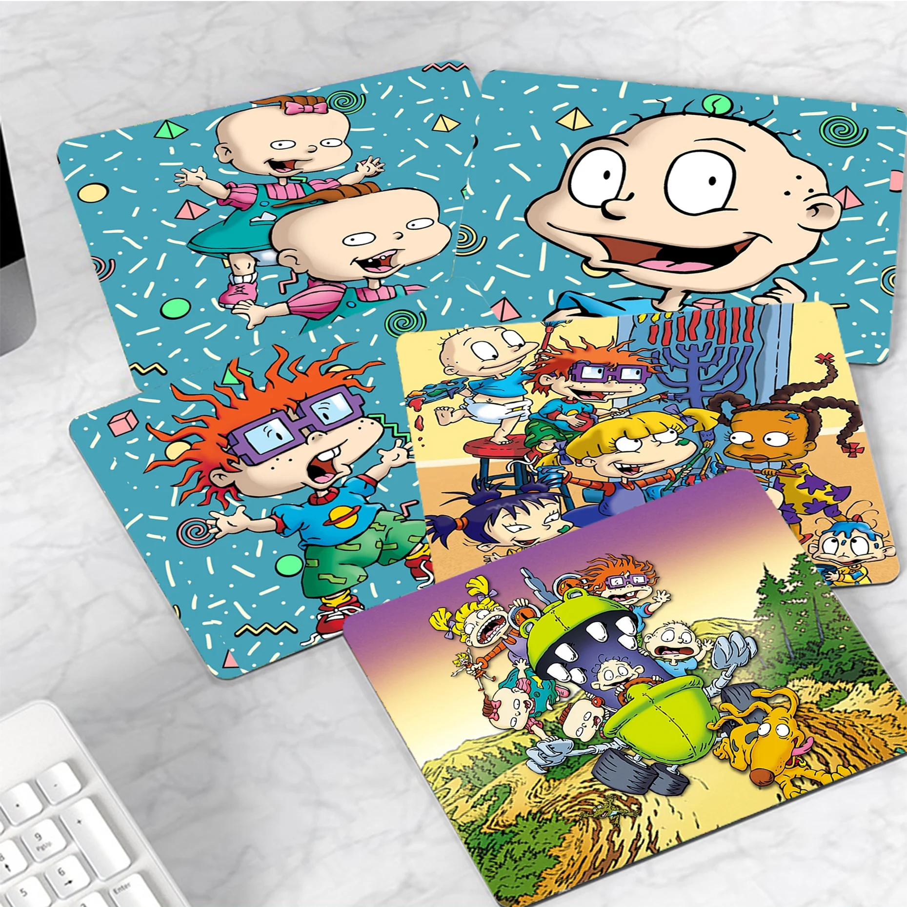 

Cartoon-R-Rugrat-Anime Mousepad Small Office Computer Desk Mat Table Keyboard Big Mouse Pad Laptop Cushion Deskpad Home Decor