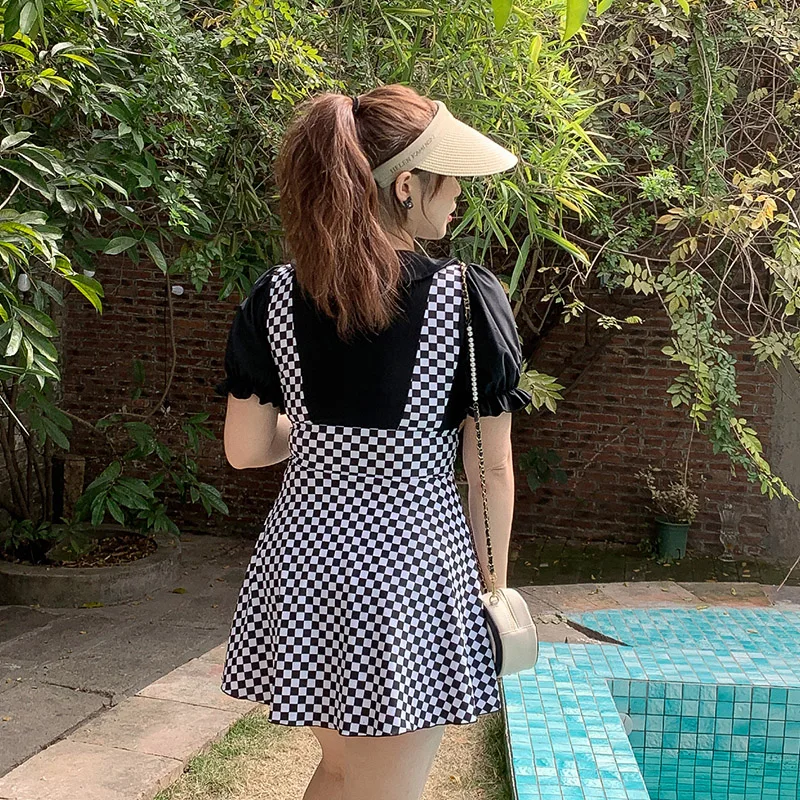 Ruffles Floral Print Hollow Out One Piece Swimsuit Women Lovely U-neck Plus Size Swimwear Bathing Suit Women 2023 Beachwear