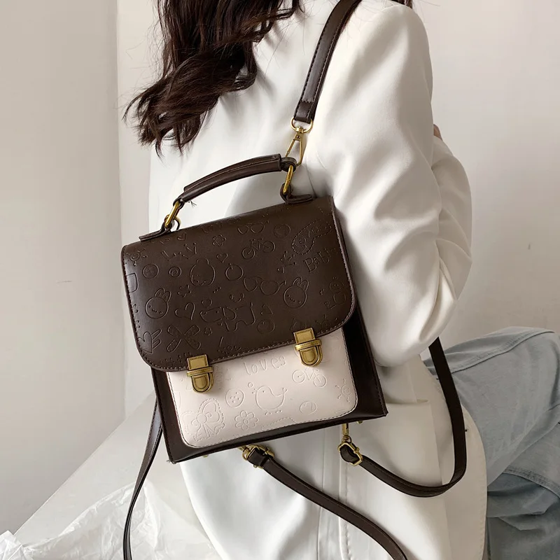 

Women's Backpack Fashion Leather Back Bag for Woman 2022 Korean Small School Girl Backpacks Luxury Brand Female Handbags Mini
