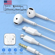 In Ear Wired Earphone For iPhone Earphones 11 12 13 Pro Max X XS XR 6s 7 8 Plus Earbuds Earpod 3.5mm Headset With Mic Headphones