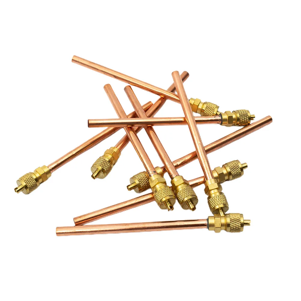 10 шт. набор клапанов доступа для кондиционера детали наполнения медных трубок