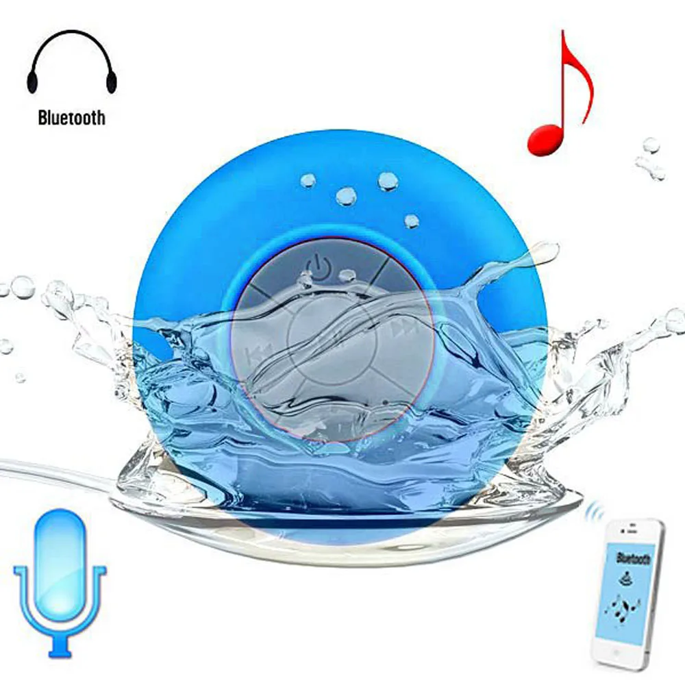 

Hot Mini Portable Subwoofer Shower Waterproof Wireless Bluetooth Speaker - 06 Car Handsfree Receiving Phone Music Microphone