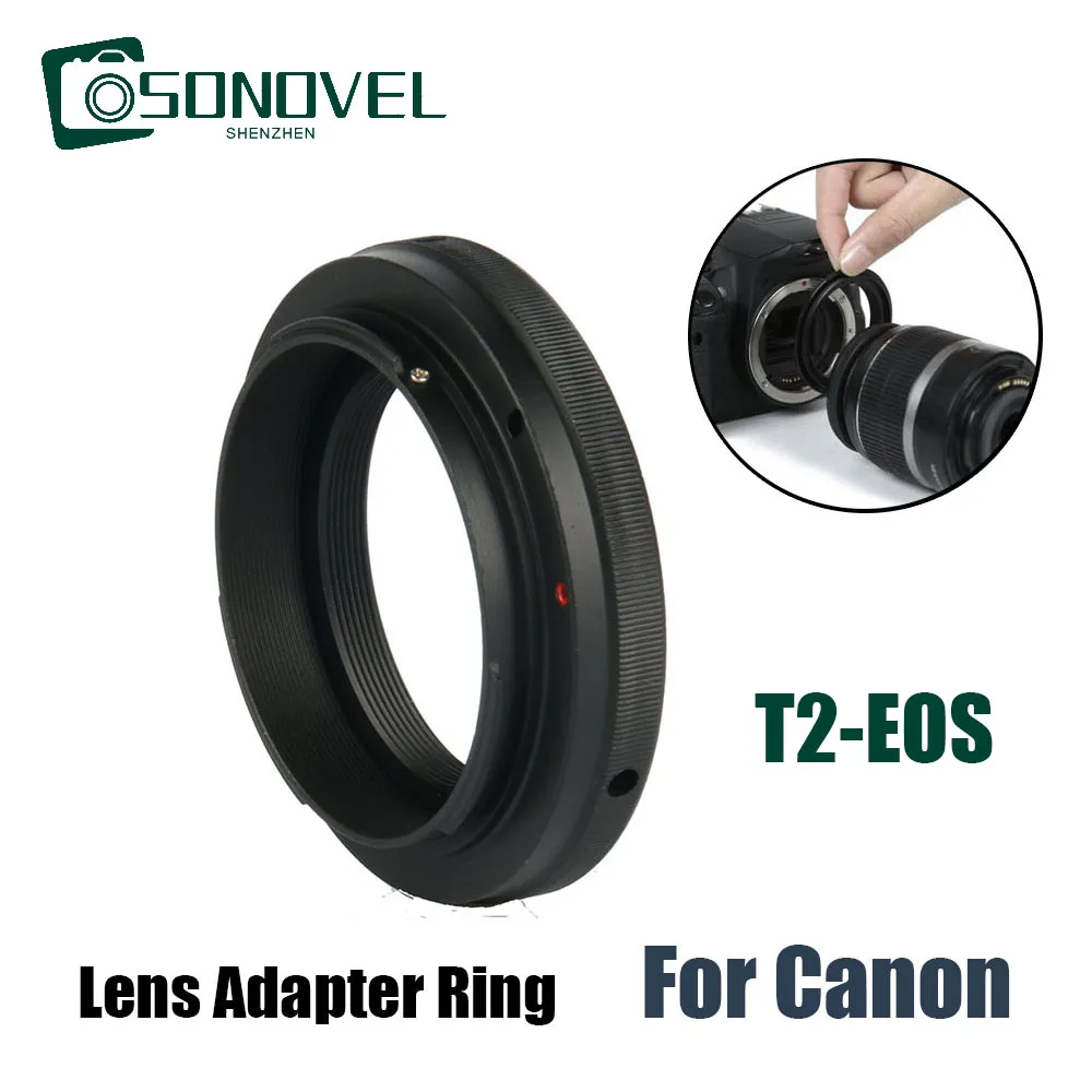 

T2 Mount Lens Adapter Ring For Canon EOS T2-EOS 1300D 1200D 800D 760D 750D 700D 650D 100D 80D 77D 70D 60D 7D 6D 5Ds 5D2 IV DSLR
