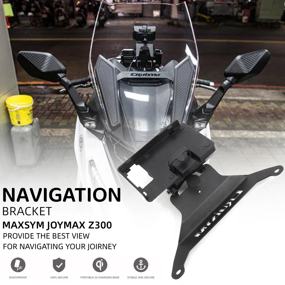 

For SYM JOYMAX Z300 2018-2019 CRUISYM 300 Motorcycle Windshield Mount Navigation Bracket GPS Smartphone Holder 2017-2019