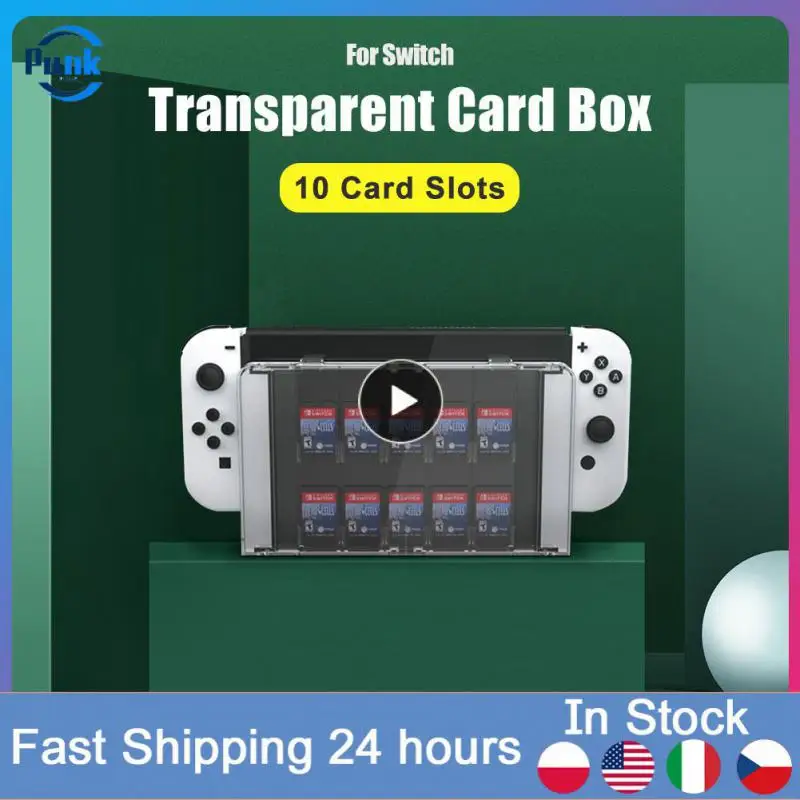 

Transparent Acrylic Game Cards Case Dustproof 10 In 1 High Transparent Game Card Case Shockproof Storage Game Cards Case Hard