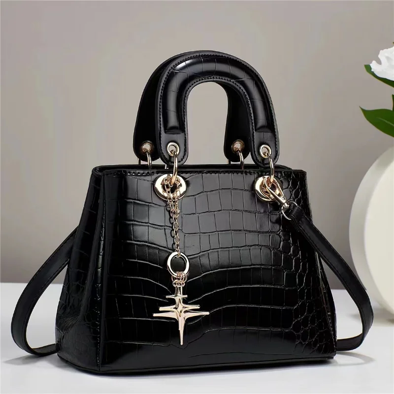 Light Luxury Shoulder Crossbody Bag Work Handbag for Women Office Crocodile Pattern Designer Bag PU Texture High Quality Satchel
