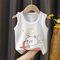 baby vest summer pure cotton thin boys and girls baby children breathable bottoming belly protection childrens sleeveless vest