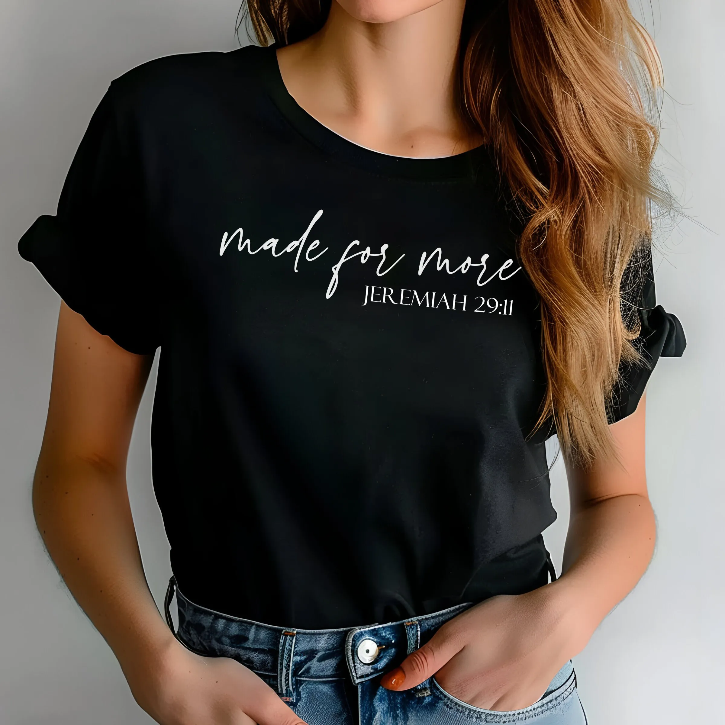 Создано для большего количества футболок Женская рождественская религиозная