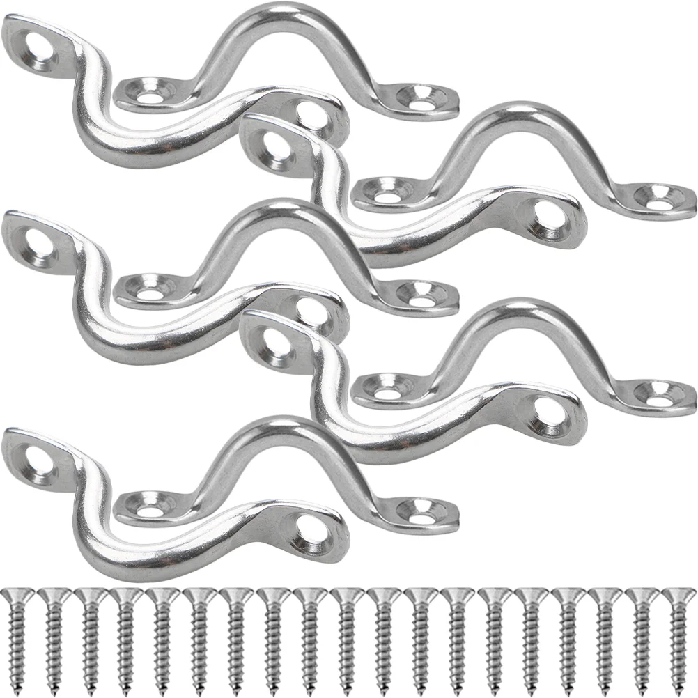 

Pad Eye Straps Kayak Deck Handles Tie Down Stainless Steel Strap Boats Rigging Bimini Eyes Metal Boat Fixing Canoe Grab Bungee