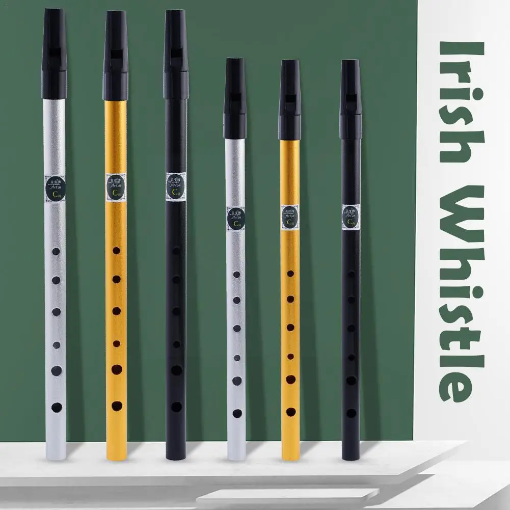 

Irish Whistle Flute C/D Key 6 Holes Flute Instrument Professional Accessories Whistle Tin Ireland Beginner Alloy Penny Alum J5W5