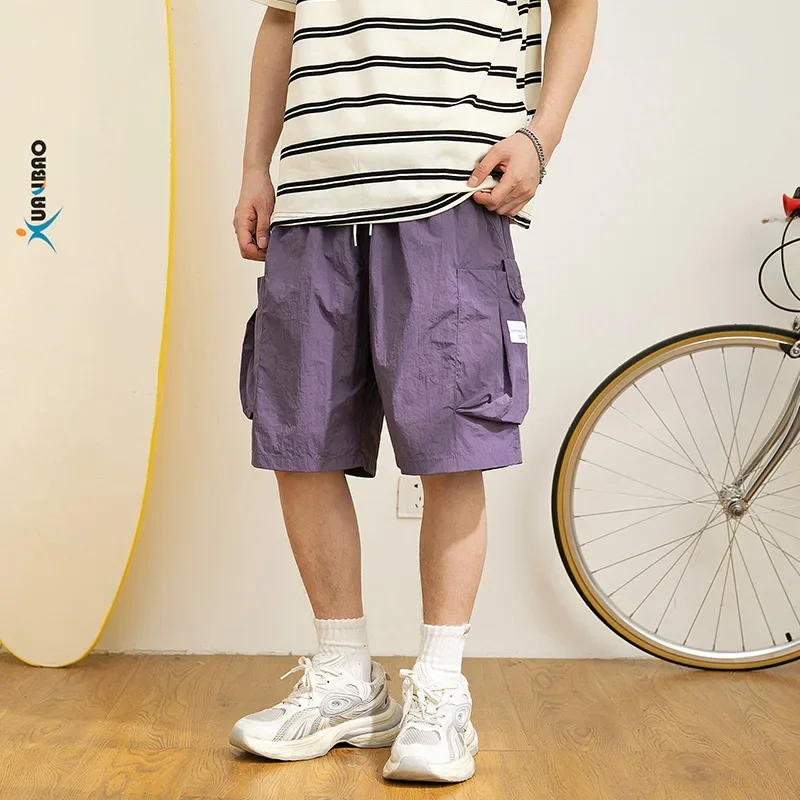 Городская мода 2024 новые летние мужские спортивные повседневные тонкие шорты в